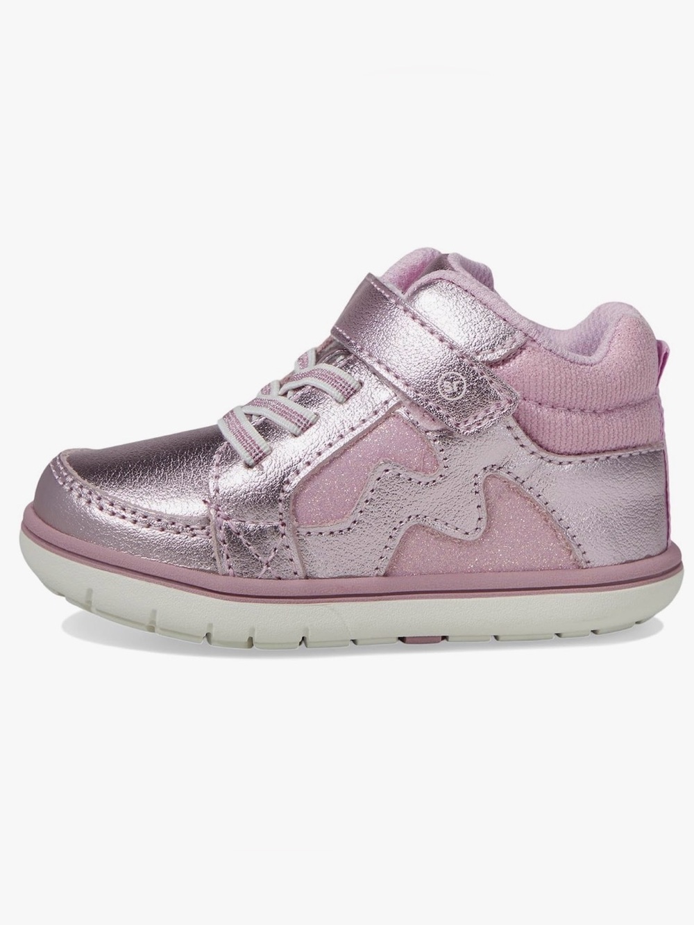 Stride Rite Toddler Ames Pink Shimmer Sneaker- 8W